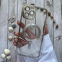 Чохол MagSafe на iPhone 12 Pro Max / Силіконовий для Айфон 12 Про Макс Silver Metallic