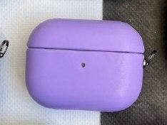 Чохол для навушників Leather Case AirPods light Purple