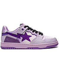 Кросівки Bape SK8 Sta Purple, Жіночі кросівки, Чоловічі кросівки, Бейп