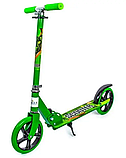 Дитячий складний САМОКАТ + ЗАХИСТ Scooter 460. Зелений колір, фото 2