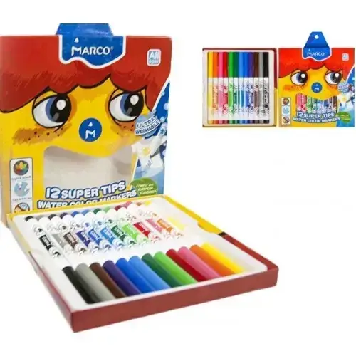 Фломастери МАРКО 12 кольорів Super Washable 1630-12СВ, фото 3