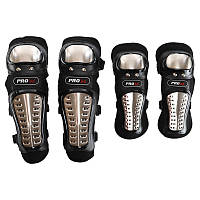 PRO-X M-9335 Комплект мотозахисту (коліно, гомілка + передпліччя, лікоть) 4шт (PVC, метал, чорний)