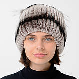 Хутряна шапка жіноча з натурального хутра кролика "Вірок", фото 2
