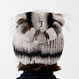 Хутряна шапка жіноча з натурального хутра кролика "Вірок", фото 4