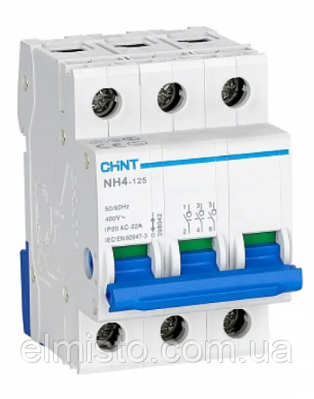 Выключатель нагрузки модульный NH4 3P 63A для крепления на DIN-рейку - фото 2 - id-p1912684088