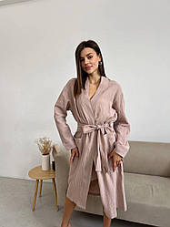 Жіночий халат МУСЛІНОВИЙ ДОВГИЙ ЛАТТЕ COSY M18L