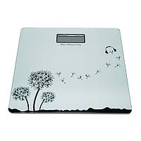 Напольные весы электронные Domotec MS-1604 Белые с черным рисунком, весы домашние напольные (KT)