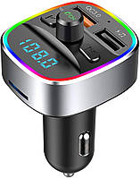 FM-передавач Karcore, Bluetooth подвійний зарядний пристрій USB QC3.0 та 5 В/1 А, дзвінки в режимі Hands-Free