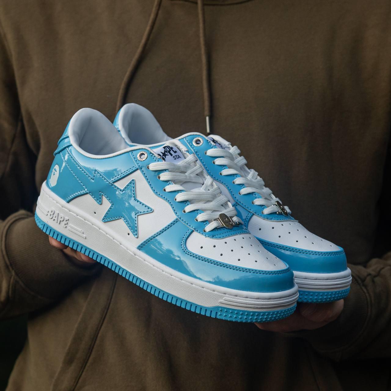 Чоловічі Кросівки Bape STA Patent Blue White 40-41-42-43-44