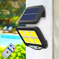 Фонарь уличный BK-128-6 COB Solar light подвесной на солнечной батарее с датчиком движения.