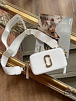 Женская подарочна сумка клатч Marc Jacobs The Snapshot White/Gold V2 (белая) torba0135 модная для девушки