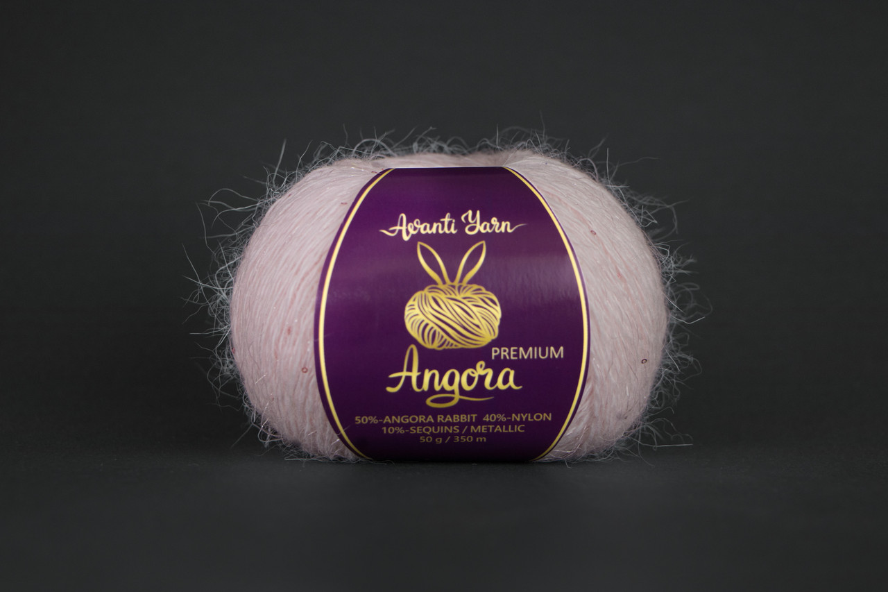Avanti Yarn ANGORA PREMIUM (Ангора Преміум) № ЕF 33/2013 світло-рожевий (Пряжа ангора з люрексом і паєтками), фото 1