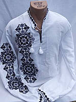 Мужская вышитая сорочка домотканное полотно, размеры 40-62