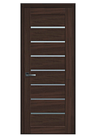 Двері міжкімнатні Шимо Шоколад Sonata Lira Екошпон скло сатин новий дизайн якості стилю