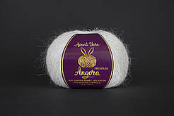 Avanti Yarn ANGORA PREMIUM (Ангора Преміум) № ЕF 10/101 білий зі сріблом (Пряжа ангора з люрексом і паєтками)