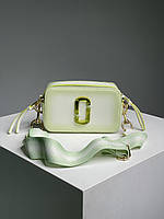 Бело-зеленая женская сумка через плечо Marc Jacobs Snapshot, модная женская сумка, яркая женская кожаная сумка