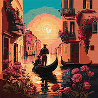 Картина по номерам Каналы Венеции art_selena_ua 40х40 Идейка (KHO2182)