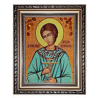 Икона "Святой Артемий Веркольский" янтарная 15х20