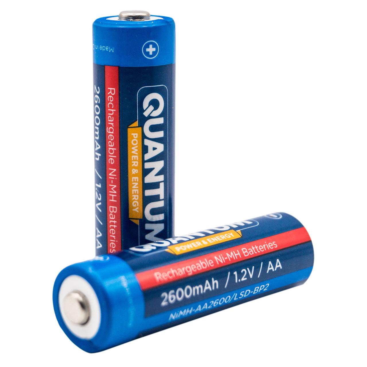 Акумулятор Ni-MH з низьким саморозрядом Quantum 2600mAh AA, 2шт/уп blister (012028)