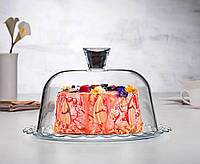 Блюдо для торта PASABAHCE PATISSERIE с крышкой 26 см, h-15 см