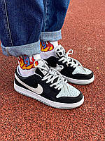 Мужские стильные качественные демисезонные кроссовки Nike SB Dunk Low Black Grey , черные 44