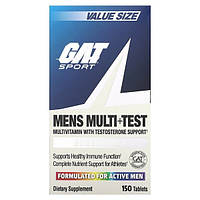 GAT Sport, Mens Multi + Test (150 таб.), мужские витамины + тестостерон