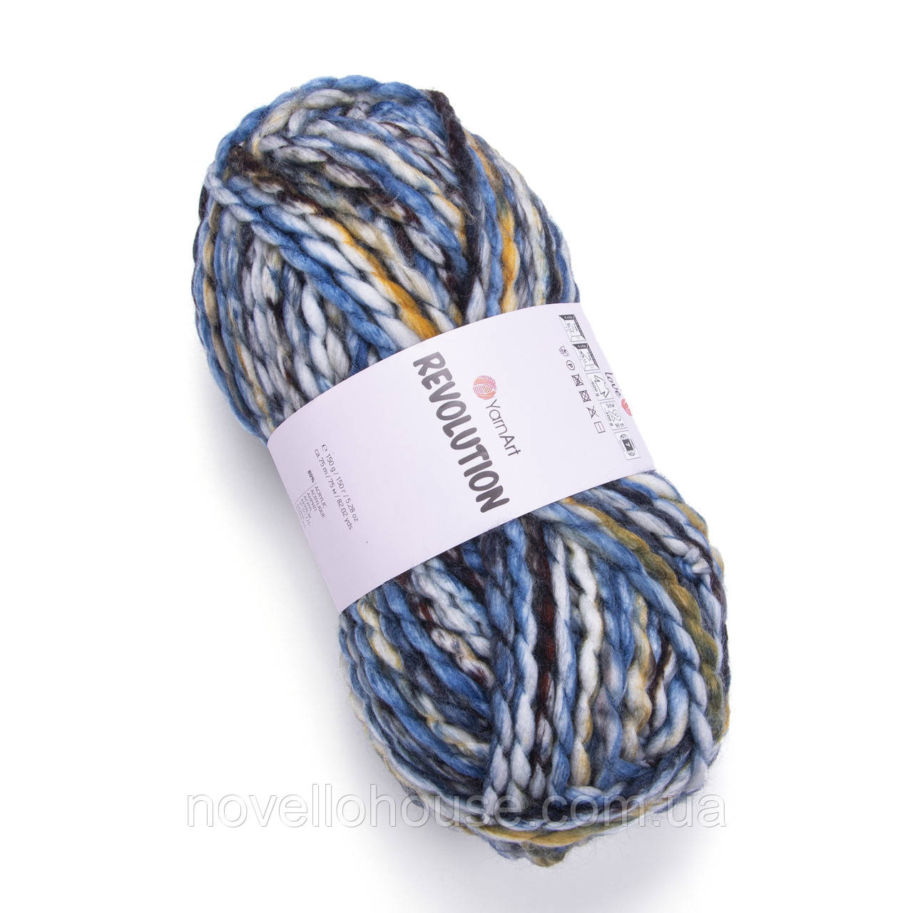 YarnArt REVOLUTION (Революшин) № 1608 (Напіввовняна пряжа, нитки для в'язання)