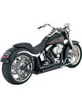 Повна вихлопна система Vance & Hines Shortshots Straggered  чорна для Harley Davidson FXS/FXST/FLST (00-11), фото 3