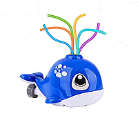 Розбризкувач води Whale — обертові шланги, вік 3+, колір синій садовий дитячий фонтан іграшка