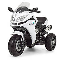 Детский мотоцикл BMW (2 мотора по 35W, 2 аккум, MP3, TF ,USB) Bambi M 3688EL-1 Белый