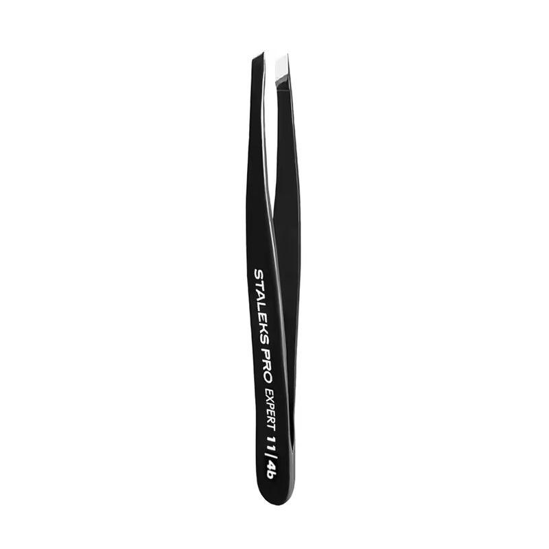 Пінцет для брів STALEKS PRO EXPERT 11 TYPE 4 BLACK TE-11/4B