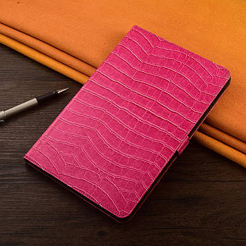 Чохол для будь-якої моделі планшета з натуральної шкіри протиударний вологостійкий книжка з підставкою "ALPINEX" Рожевий