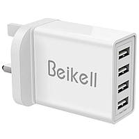 USB-зарядное устройство Beikell USB Настенное зарядное устройство - Rapid 4-портовое USB-зарядное устройство 5