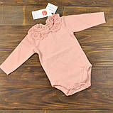 Бавовняний боді з ажурним комірцем на дівчинку Cool Club Польща р.62, фото 4
