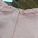 Бавовняний боді з ажурним комірцем на дівчинку Cool Club Польща р.62, фото 5