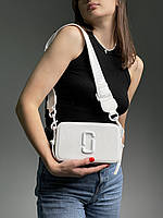 Біла жіноча сумка Marc Jacobs Snapphot, модна жіноча сумка через плече, стильна жіноча шкіряна сумочка