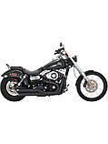 Глушники Vance & Hines Twin Slash чорні для Harley Davidson FXDF (08-17), FXDWG (10-17), фото 3