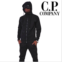 C.P. Company Lux модный мужской спортивный костюм демисезонный черный коттон Си Пи Компани