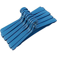 Плечики для одежды голубые металлические с перекладиной пластиковые Лопата синие 42 см