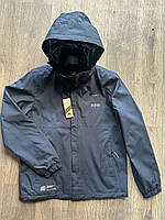 Чоловіча куртка на флісі з капюшоном пряма ADIDAS норма розмір 48-56, колір джинсовий
