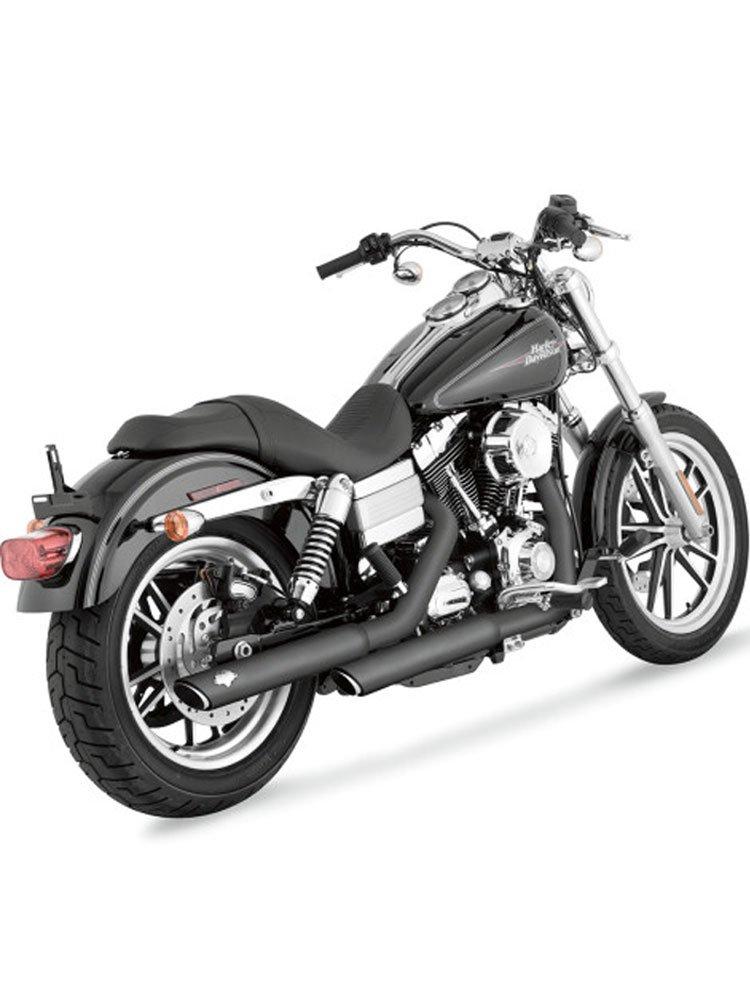 Глушники чорні Vance & Hines Twin Slash для Harley Davidson Dyna (99-17) (крім FXDWG (10-17), FXDF (08-17), фото 1