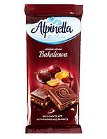 Шоколад молочный с арахисом и изюмом Alpinella Bakaliowa 90g