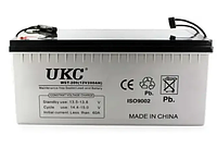 Аккумулятор гелиевый, UKC 12V 200A BATTERY GEL, бытовой аккумулятор, акумулятор для преобразователя