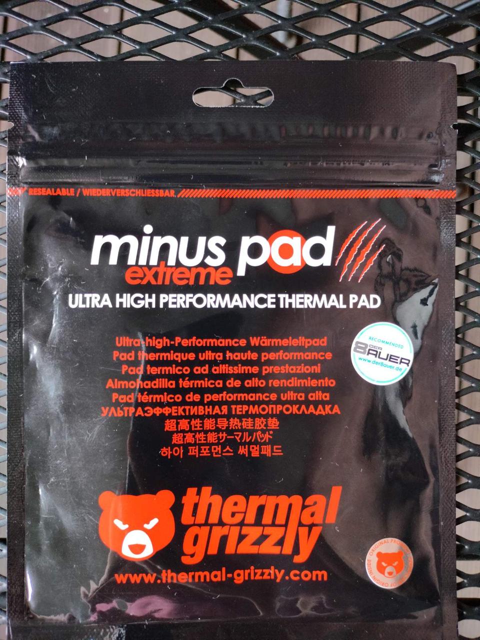 Термопрокладка THERMAL GRIZZLY Minus Pad Extreme 100x100