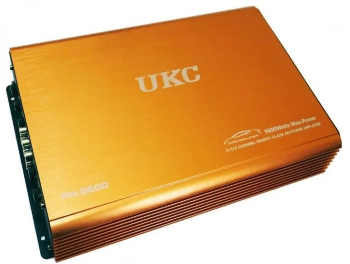 Усилитель звука автомобильный 4 канальный UKC Amplifier 9600W-4ch для сабвуфера и колонок, Золотой JMP - фото 3 - id-p1870058504