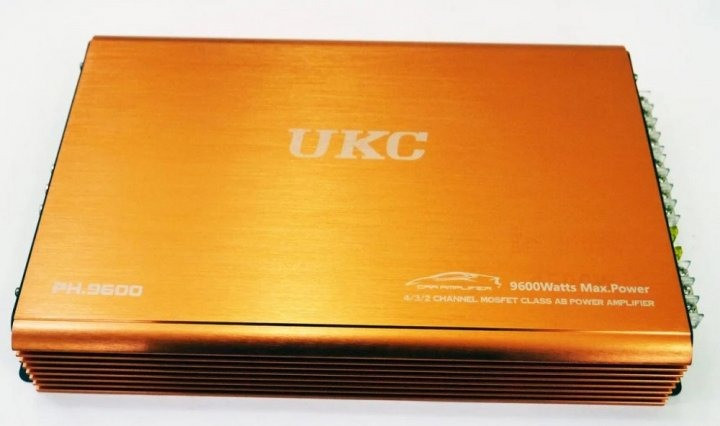 Усилитель звука автомобильный 4 канальный UKC Amplifier 9600W-4ch для сабвуфера и колонок, Золотой JMP - фото 5 - id-p1870058504