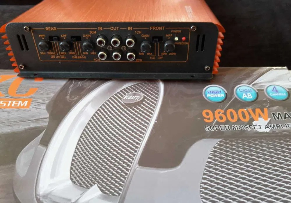 Усилитель звука автомобильный 4 канальный UKC Amplifier 9600W-4ch для сабвуфера и колонок, Золотой JMP - фото 8 - id-p1870058504