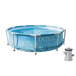 Басейн каркасний круглий INTEX 28208, насос-фільтр в комплекті, 305х76 см