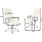 Офісне крісло Sofotel Porto 2437 Бежевий Преміум, ергономічне, з регулюванням висоти та хромованою основою, фото 9