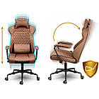 Офісне крісло Sofotel Werona 2582 Коричневе, регульована висота, ергономічне, з подушками для комфорту, фото 7